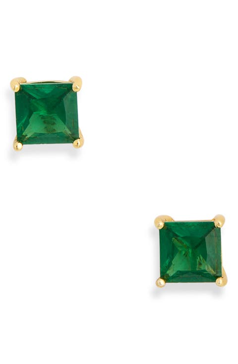 Princess Cut Cubic Zirconia Stud Earrings