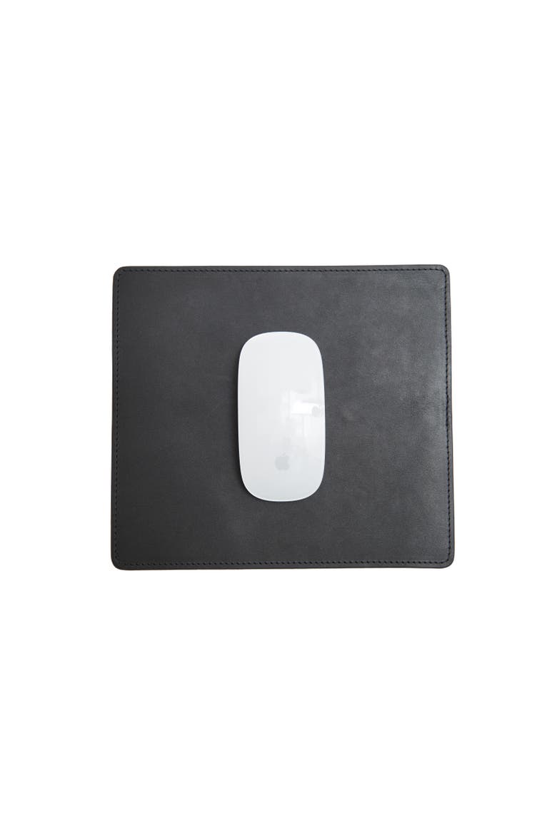 Mead Leather Mouse Pad, Main, color, Black