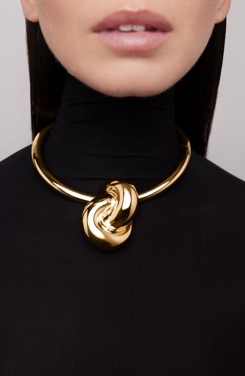 Jennifer Fisher Knot Choker In Yellow Gold