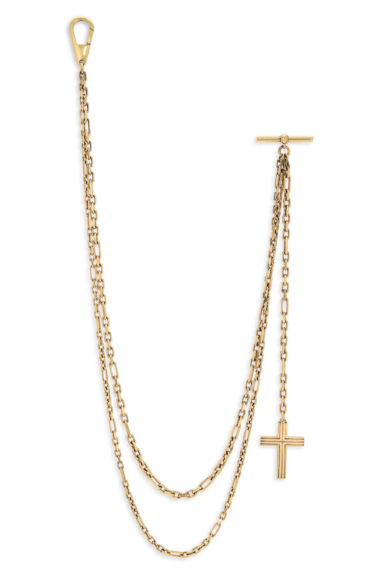 18k Gold Plated Wallet Chain, Main, color, GOLD