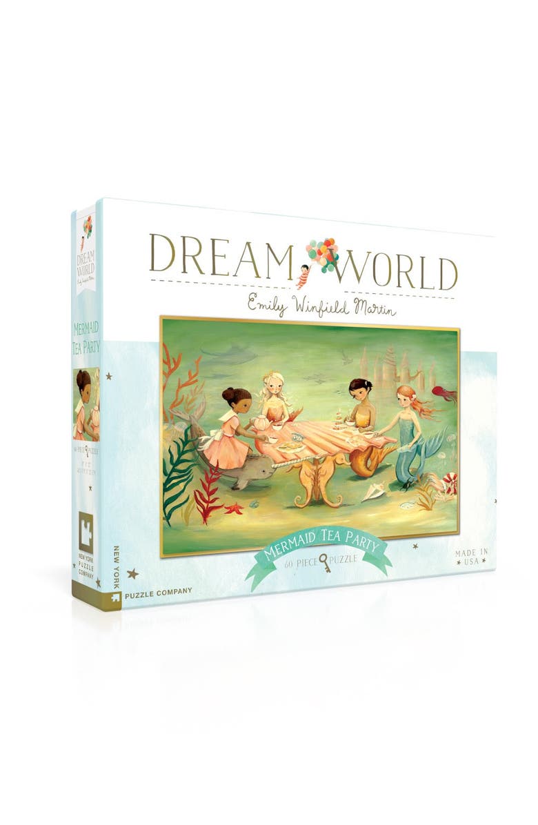 NEW YORK PUZZLE COMPANY Mermaid Tea Party 60 Piece Puzzle, Alternate, color, NO COLOR