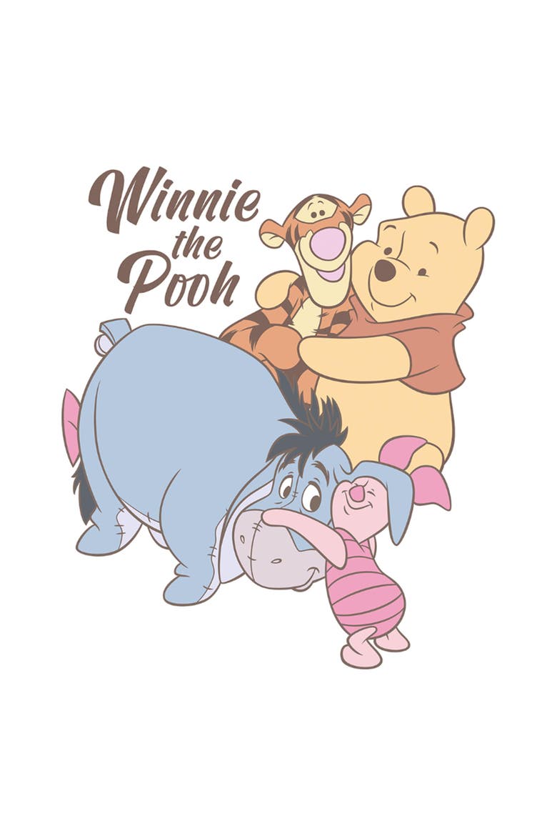 Girl's Winnie the Pooh Friends and Hugs  Graphic T-Shirt, Alternate, color, White