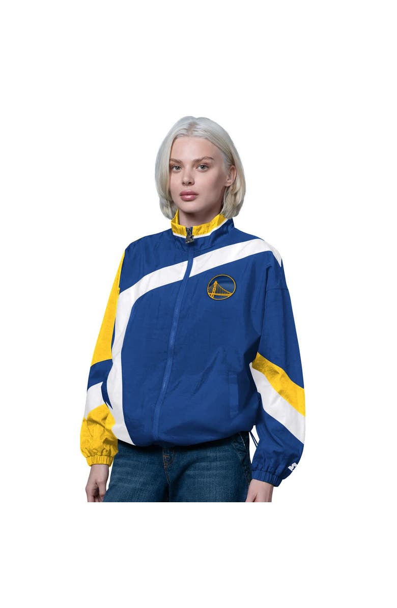 STARTER Women's Starter Royal/Gold Golden State Warriors 1st Quarter Full-Zip Jacket, Main, color, Royal