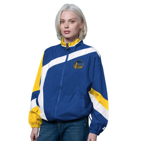 Women
s Starter Royal/Gold Golden State Warriors 1st Quarter Full-Zip Jacket