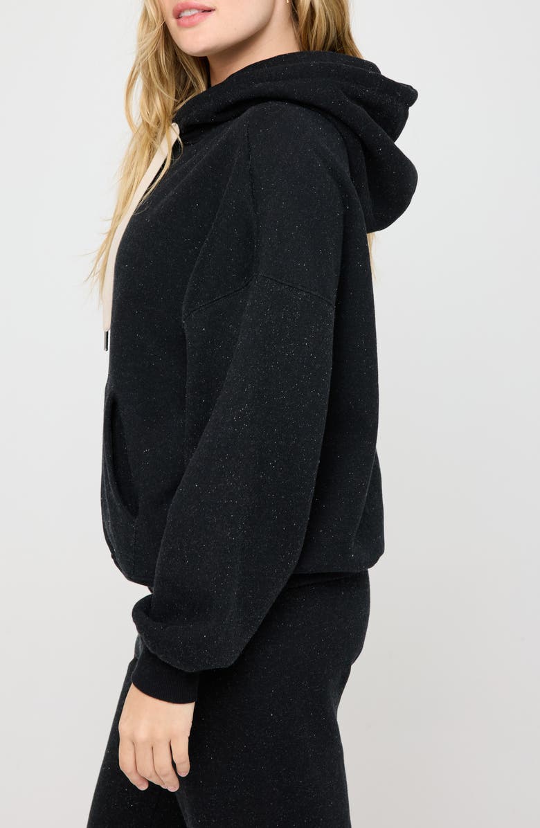 Spiritual Gangster Shimmer Easy Cozy Hoodie, Alternate, color, Black