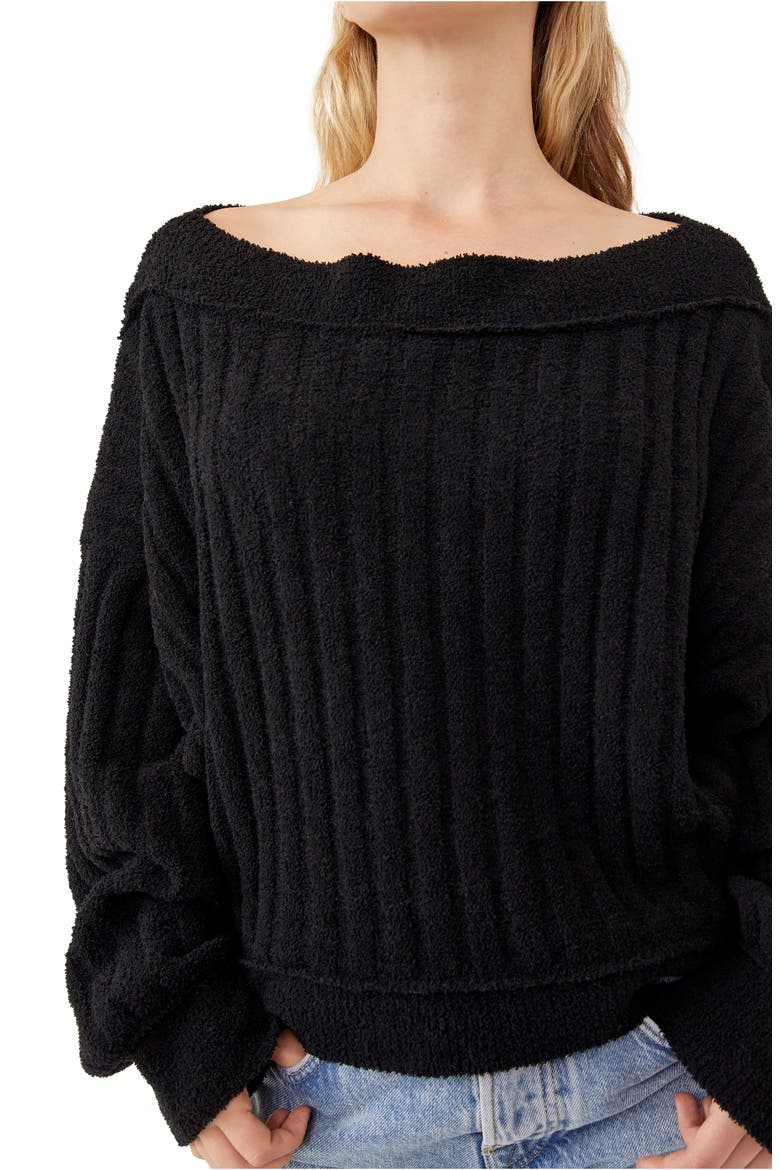 Cabin Fever Convertible Neck Pullover, Alternate, color, WASHED BLACK