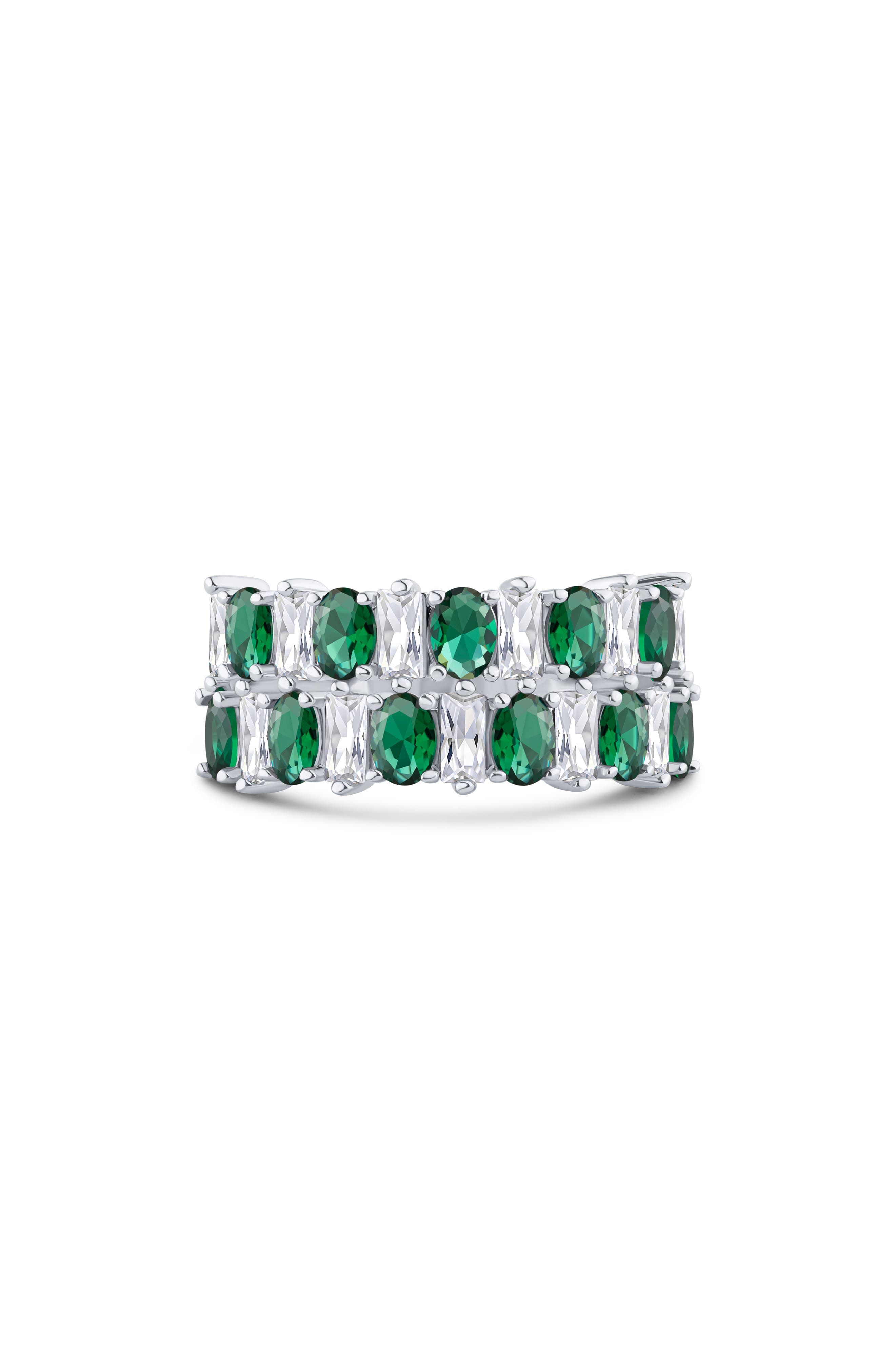 CZ by Kenneth Jay Lane Emerald & Oval Cubic Zirconia Ring