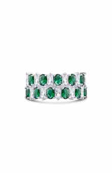 CZ by Kenneth Jay Lane Emerald & Oval Cubic Zirconia Ring