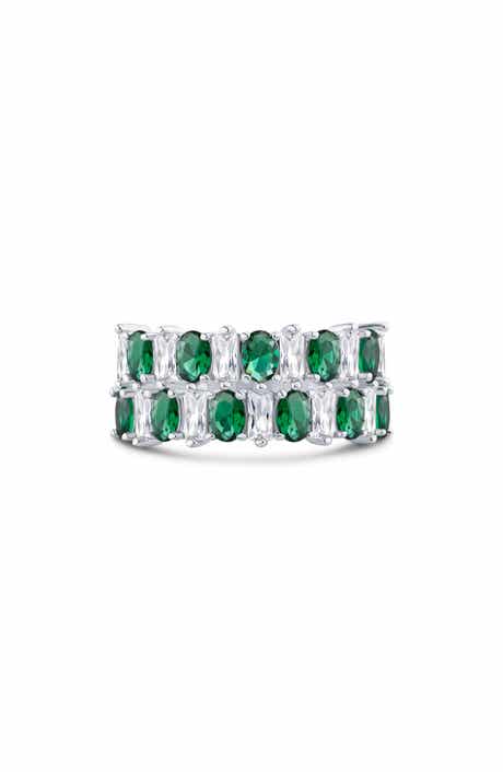 CZ by Kenneth Jay Lane Emerald & Oval Cubic Zirconia Ring