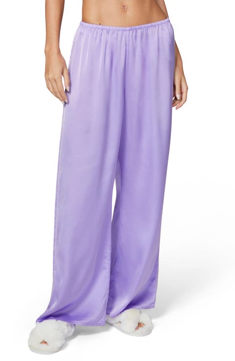 Bow Satin Pajama Pants