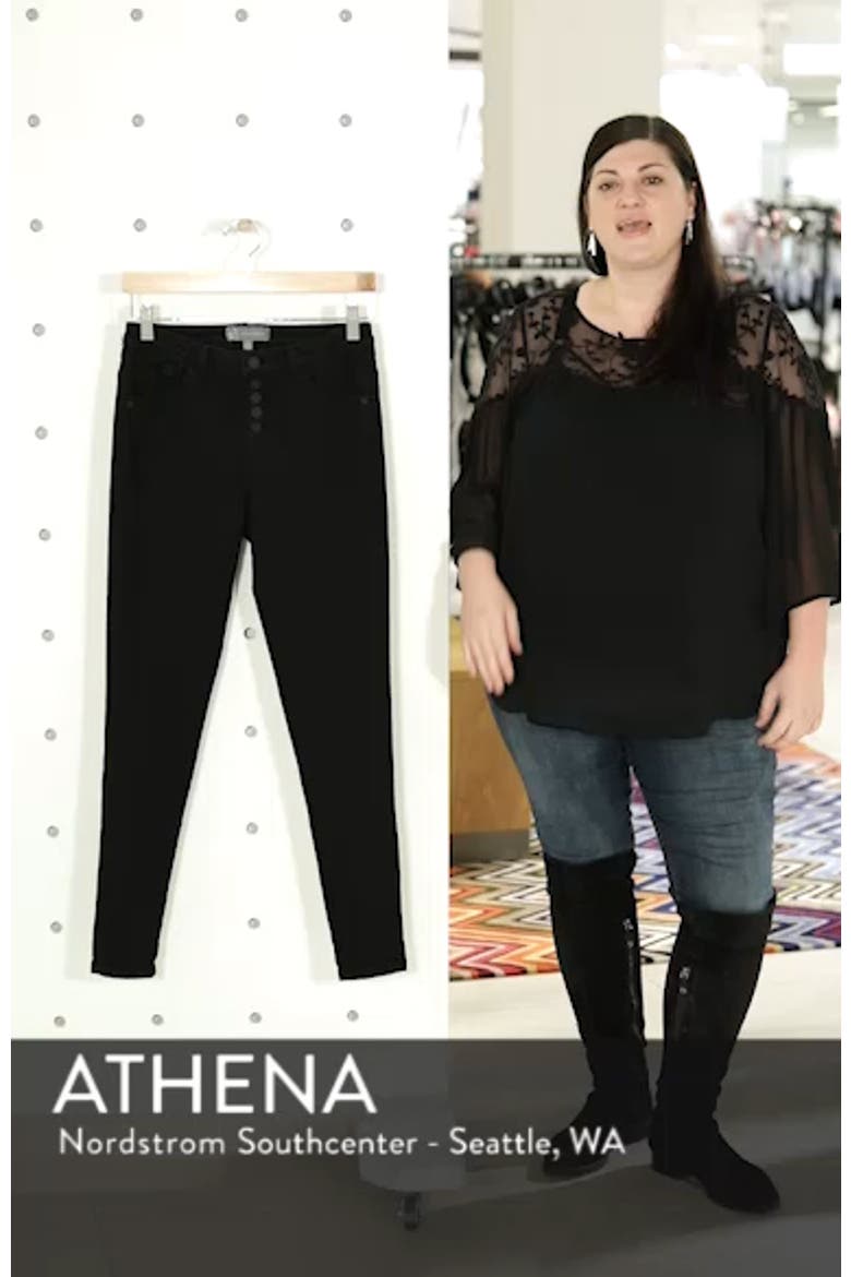 High Waist Button Fly Skinny Ankle Jeans (Nordstrom Exclusive) video