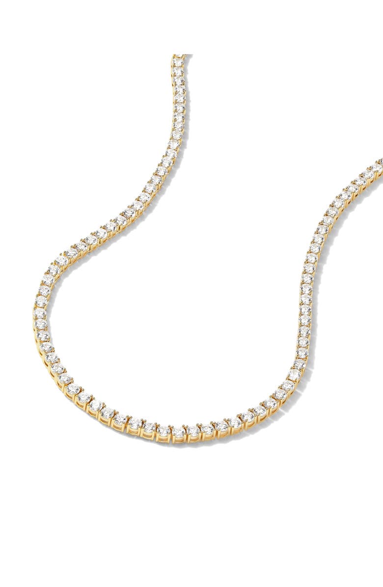 Melinda Maria Grand Heiress Cubic Zirconia Tennis Necklace, Alternate, color, Gold-White