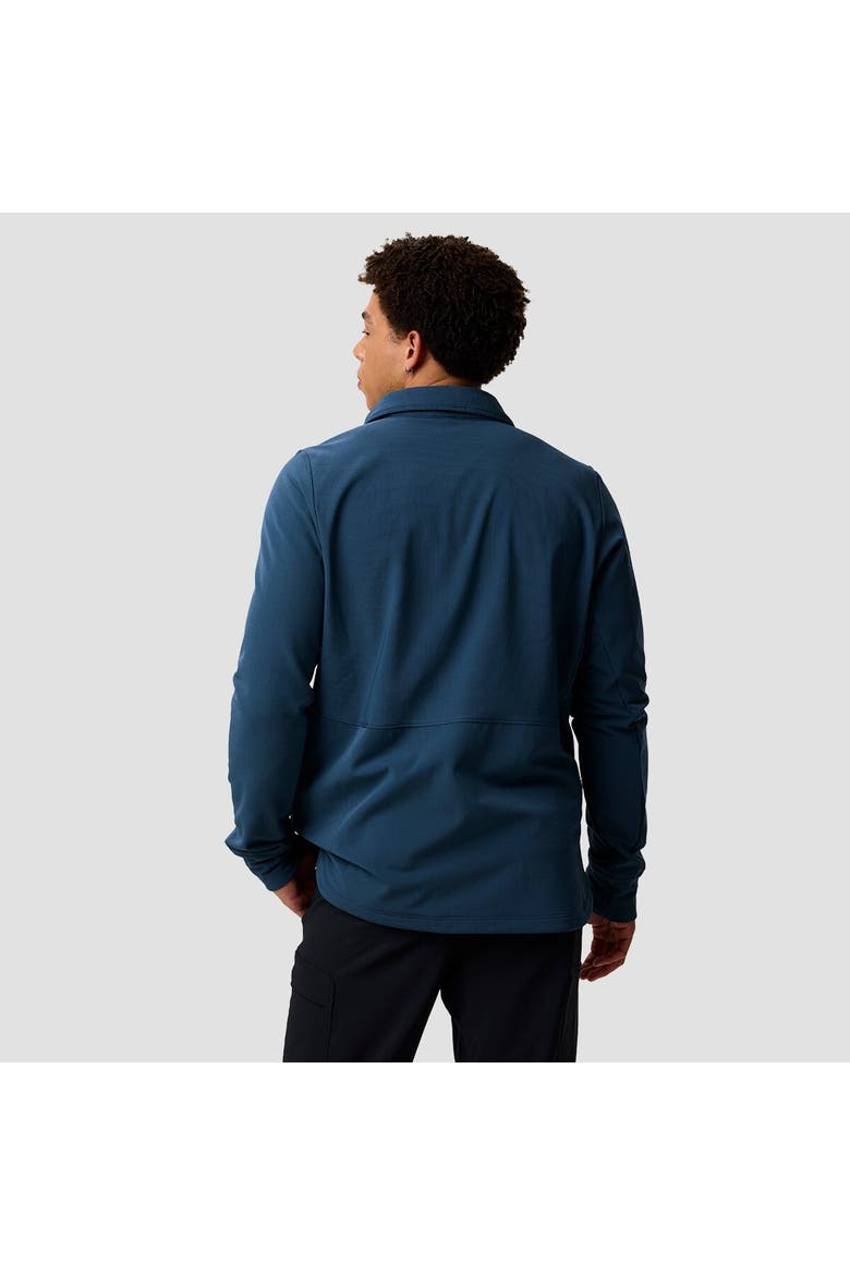 Destination Softshell Fleece Snap-Up Shirt - Men's, Alternate, color, Midnight Blue