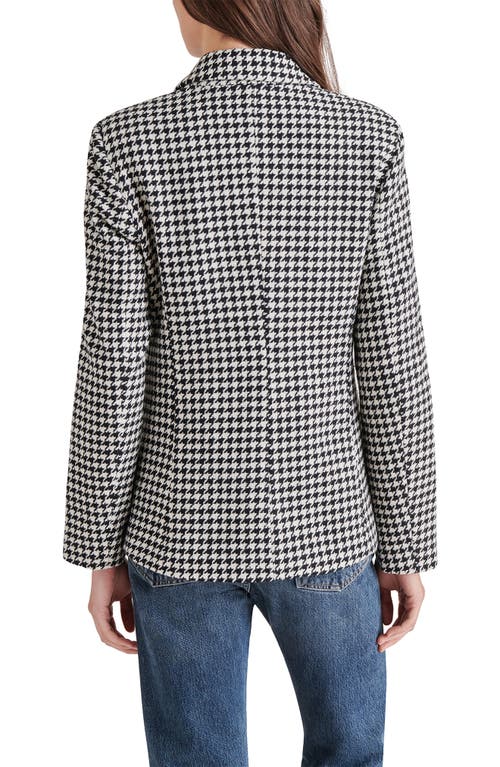 Steve Madden Houndstooth Peacoat In Gray