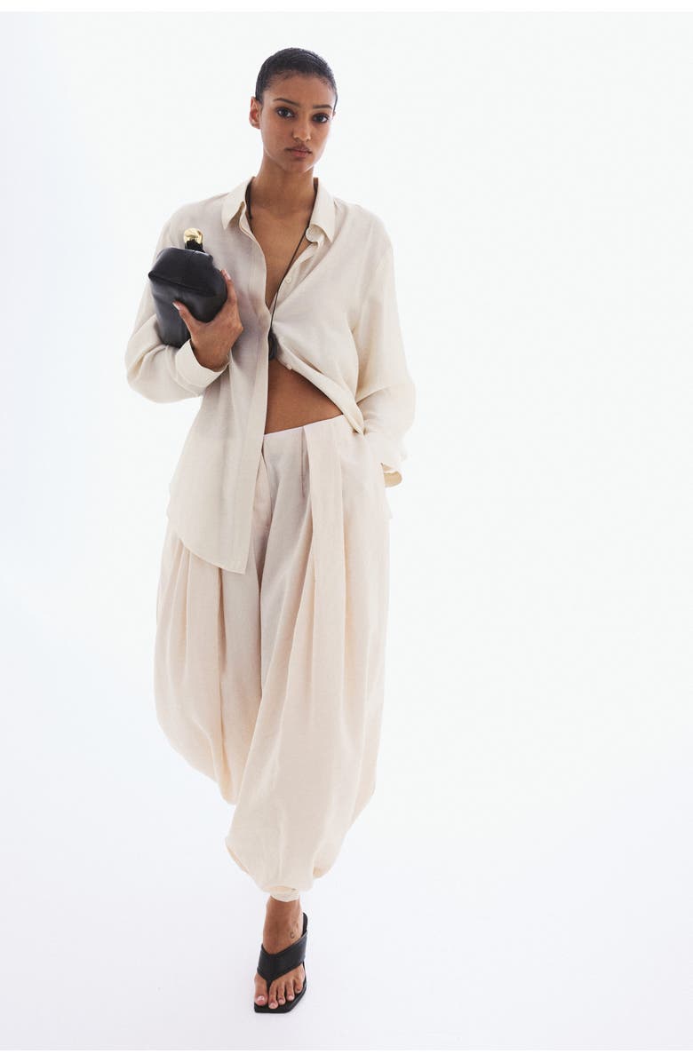 H&M Long Shirt, Alternate, color, Light Beige