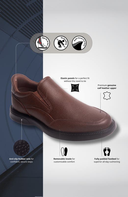 Chicago Road Hands-Free Slip On Technology  Loafers, Alternate, color, Brown Grainy Leather
