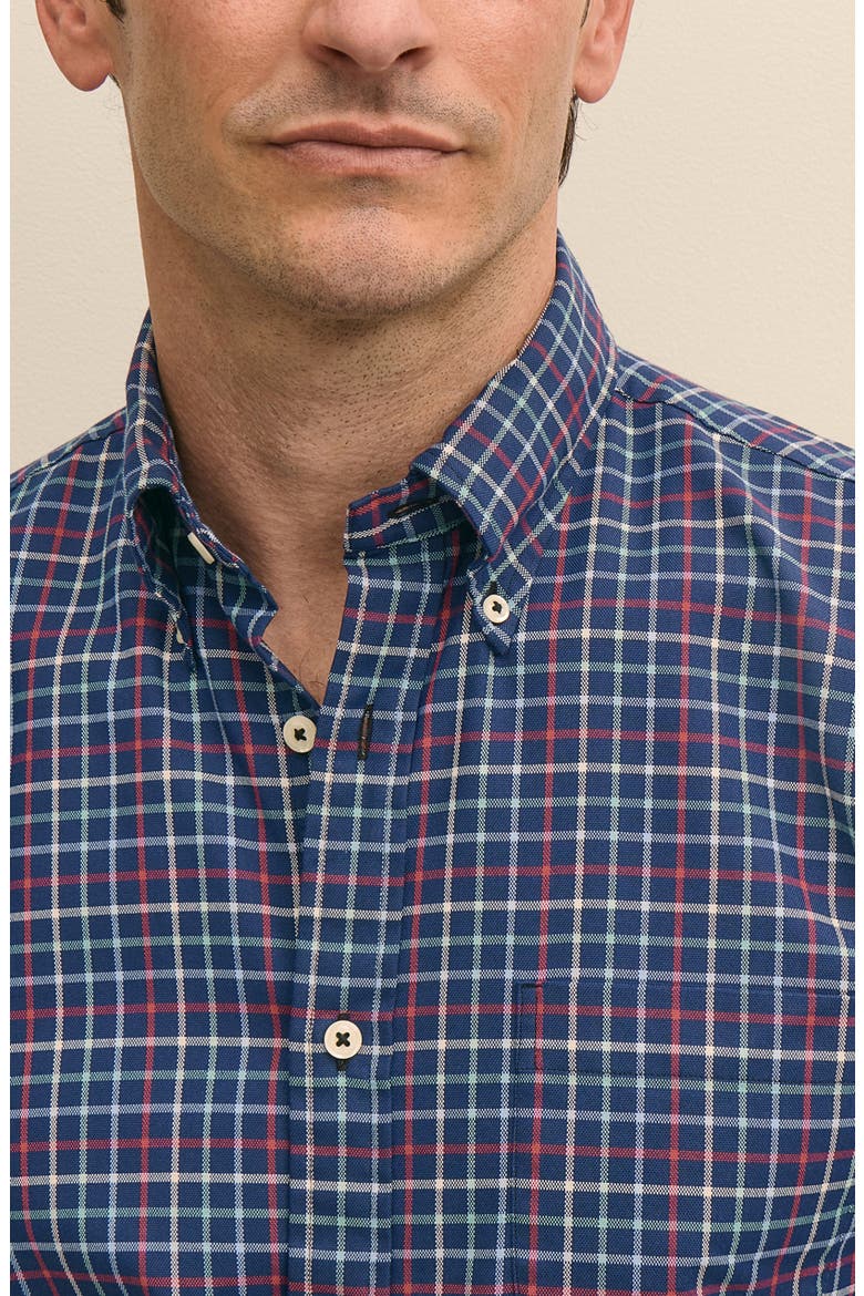 Performance Series Plaid Button-Down Oxford Shirt, Alternate, color, NAVY MULTI PLAID