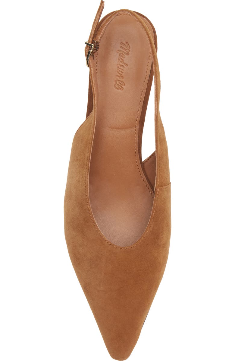 Madewell Emilie Pointed Toe Slingback Pump, Alternate, color, Russet