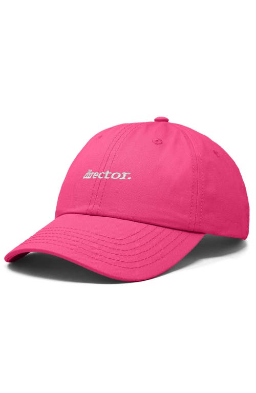 Dalix Director Embroidered Low Crown Cap In Hot Pink