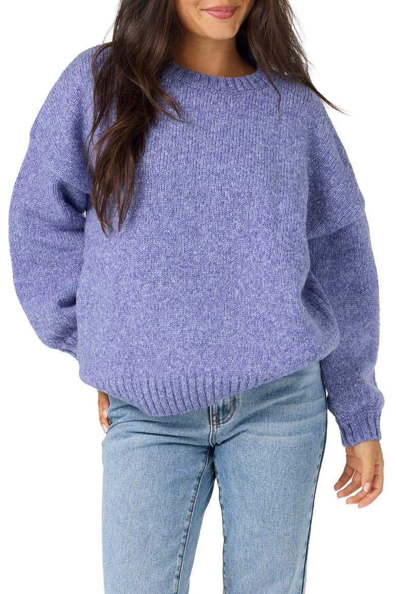 Bayou Heather Crewneck Sweater, Main, color, ROYAL BLUE