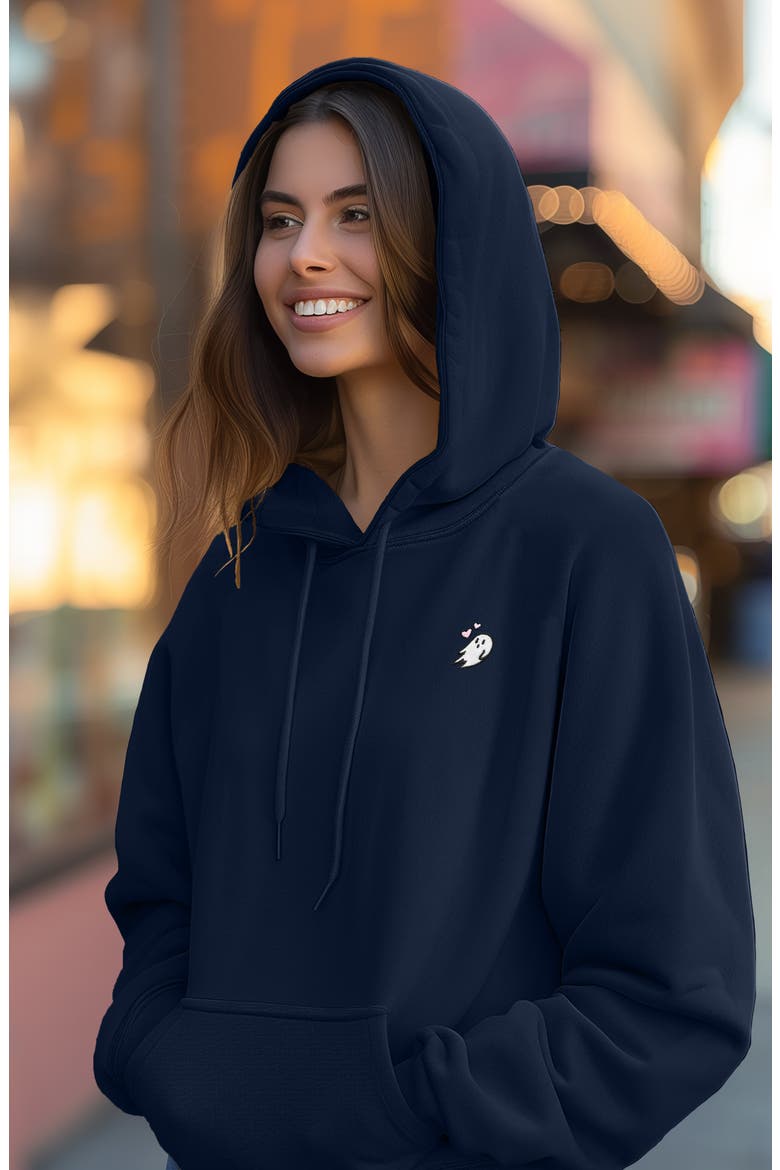 Heartly Ghost Midweight All Day Hoodie, Alternate, color, Navy Blue