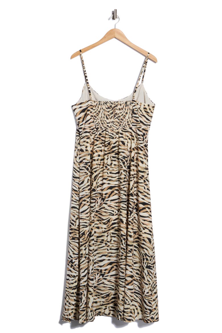 Valente Maxi Dress, Alternate, color, LATTE LAYERED ZEBRA STRIPE