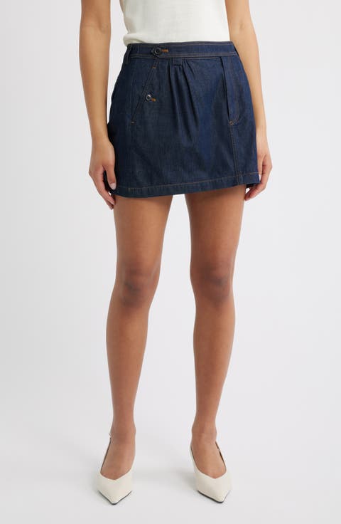 The Denim Utility Miniskirt