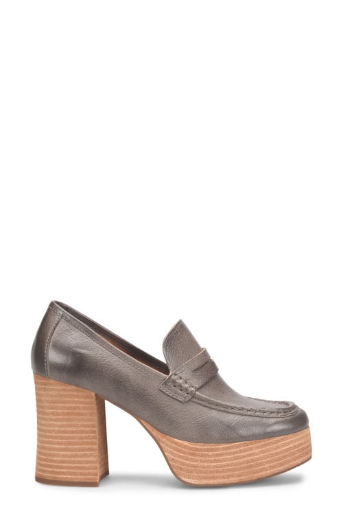 Kork-ease ® Barbara Platform Penny Loafer Pump In Gray