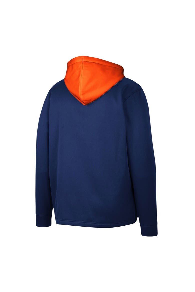 Men's Colosseum Navy Auburn Tigers Luge 3.0 Quarter-Zip Hoodie, Alternate, color, Navy