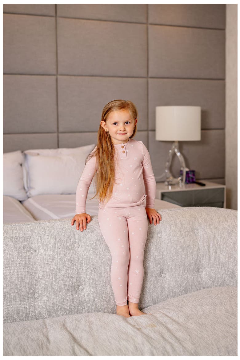 Girls Snowflake PJ, Alternate, color, Pink