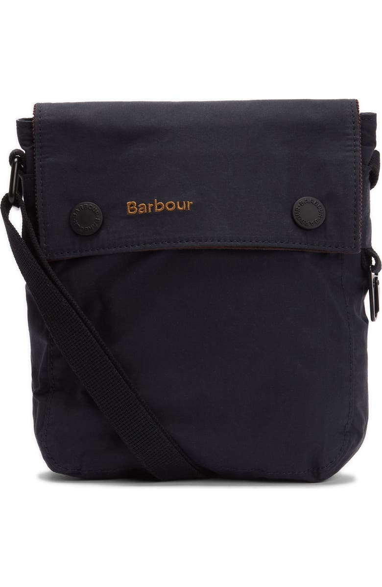 Barbour Transport Tartan Crossbody Bag, Main, color, Navy