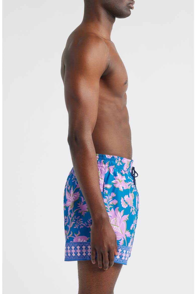 Roma Floral Swim Trunks, Alternate, color, STAMPA F.DO BLU