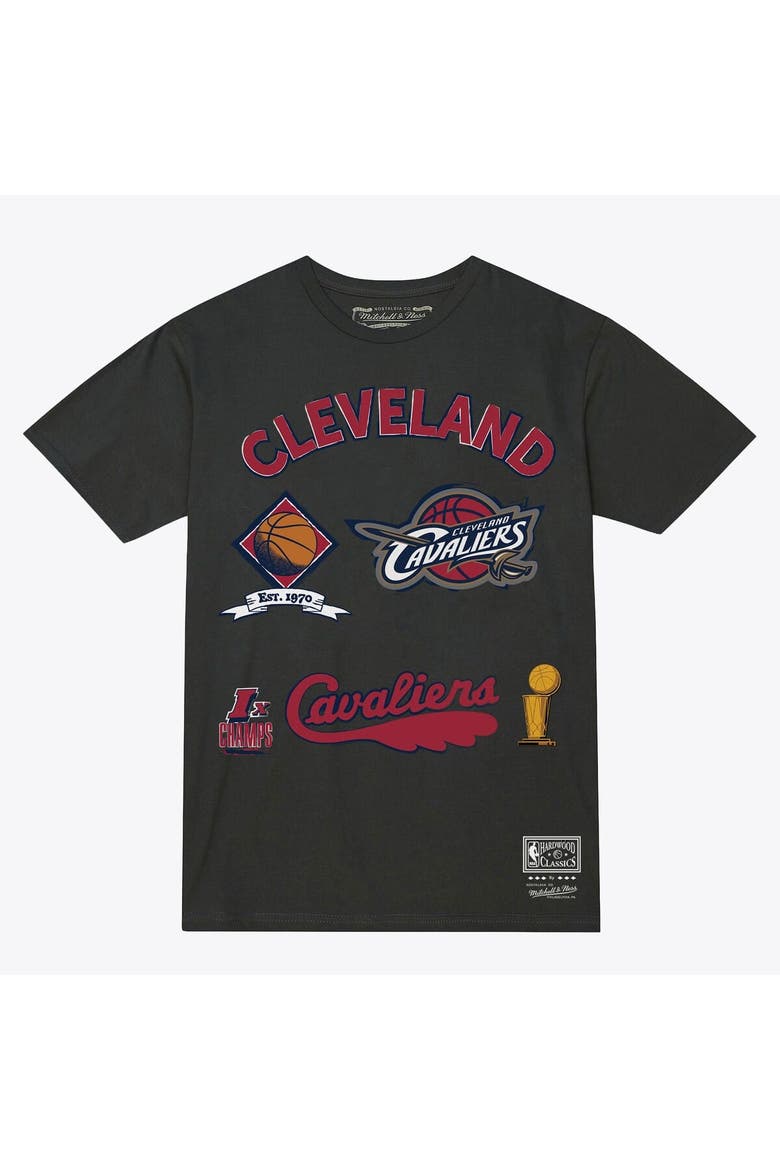 Men's Mitchell & Ness  Charcoal Cleveland Cavaliers Hardwood Classics Legacy Defined T-Shirt, Alternate, color, Charcoal