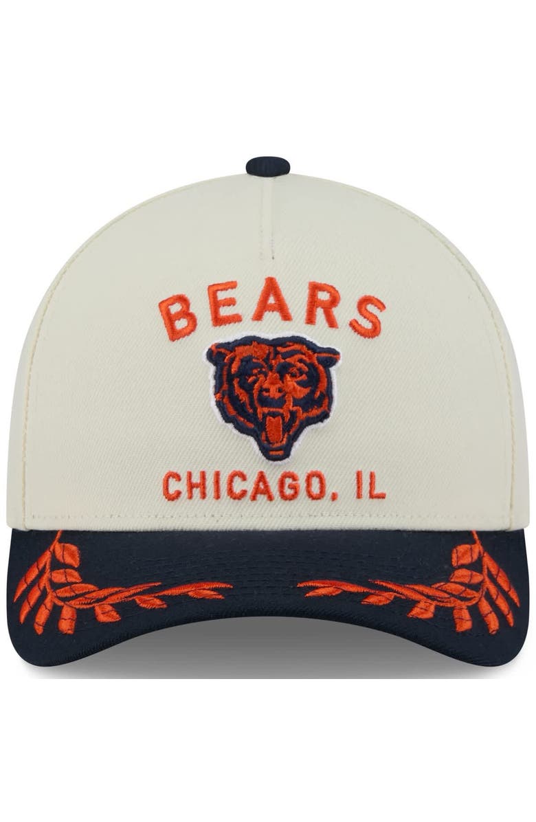 New Era Men's New Era Cream/Navy Chicago Bears 2025 NFL Draft 9FORTY A-Frame M-Crown Adjustable Hat, Alternate, color, 