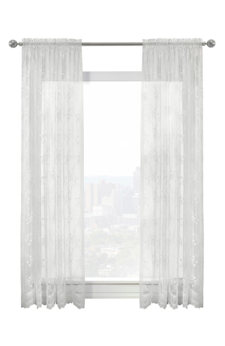 Outdoor Decor by Commonwealth Single Indoor Curtain Panel, Main, color, White