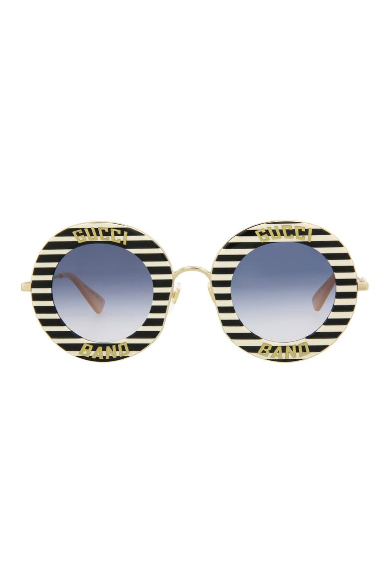 44mm Gradient Round Sunglasses, Main, color, BLACK GOLD BLUE