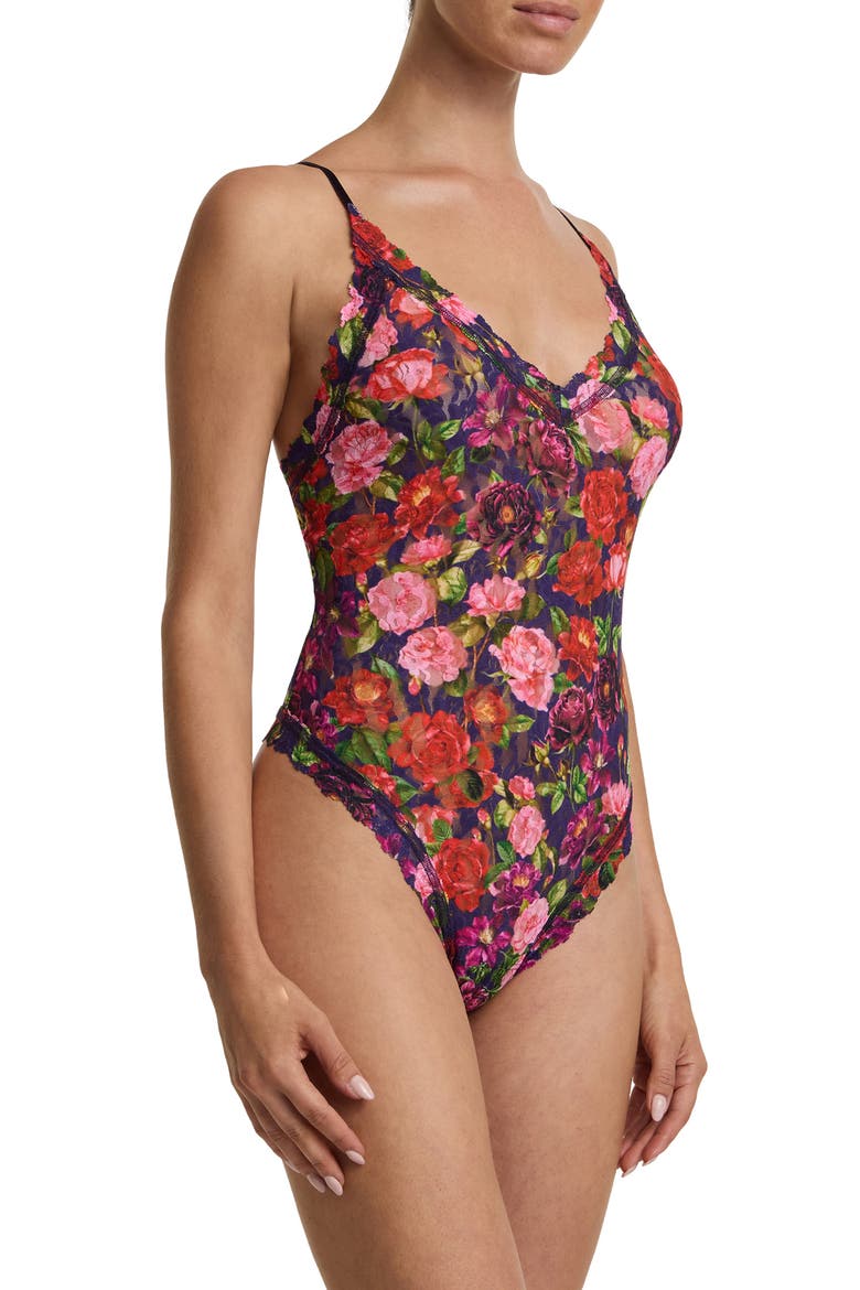 Lace Thong Bodysuit, Alternate, color, WINTERS TALE NAVY