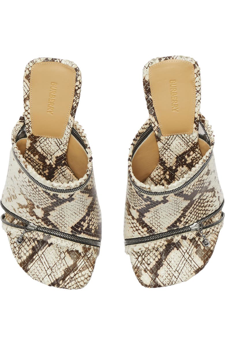 Burberry Peep Sandal, Alternate, color, Serpent
