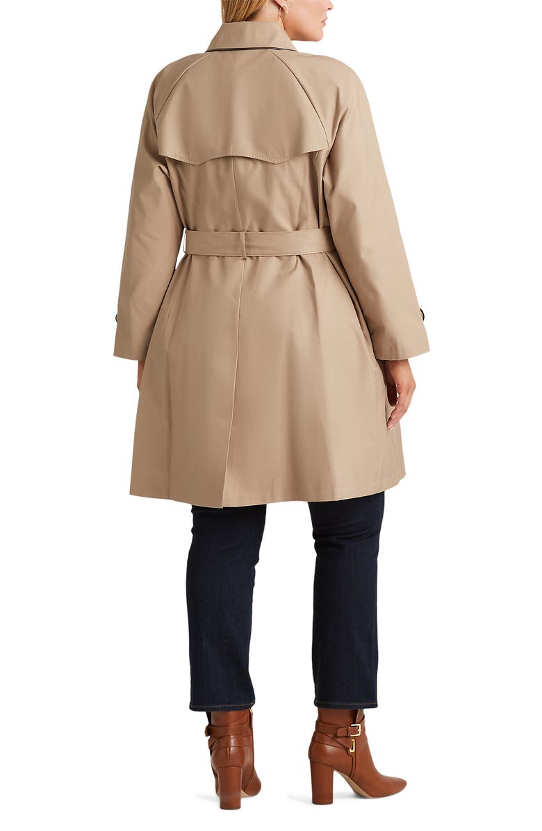Lauren Ralph Lauren Belted Double Breasted Trench Coat, Alternate, color, 