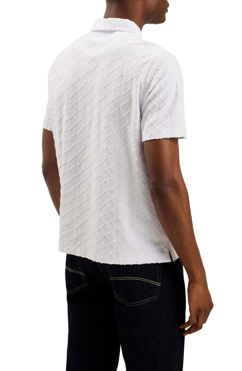 Ted Baker London Ansom Geo Texture Zip Polo, Alternate, color, 