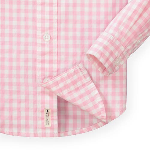 Hope & Henry Baby Boys' Poplin Button Down Shirt, Infant In Pink Gingham