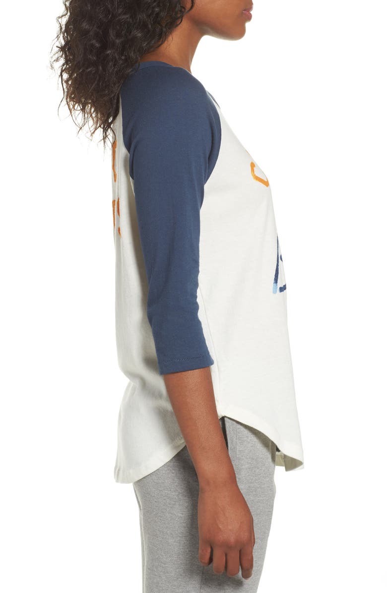 Junk Food NFL Chicago Bears Raglan Tee, Alternate, color, Sugar/ True Navy