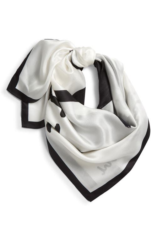Marc Jacobs It's Ok Silk Square Scarf In White