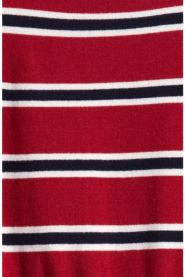 Kids' Drop Shoulder Sweater, Alternate, color, RED NAVY STRIPE