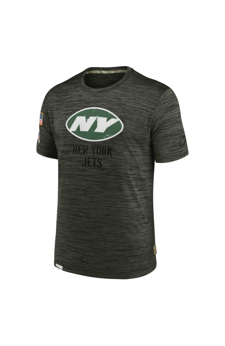 Nike Men's Nike Olive New York Jets Salute to Service Velocity Team T-Shirt, Alternate, color, 