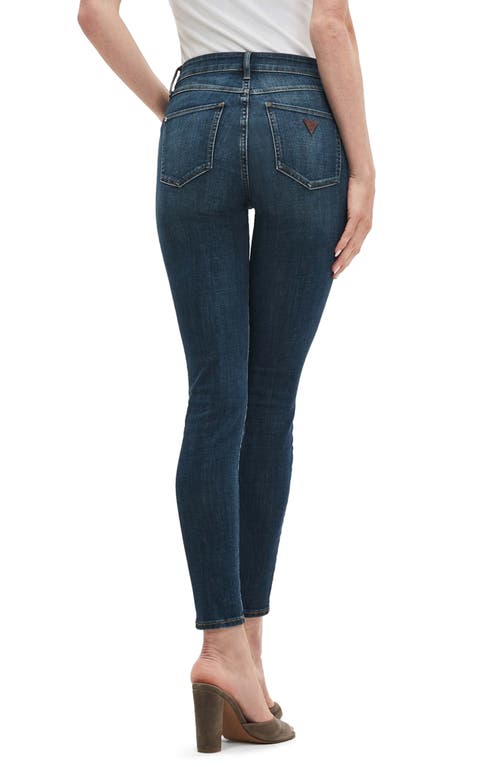 Guess 1981 High Waist Ankle Skinny Jeans In Blue
