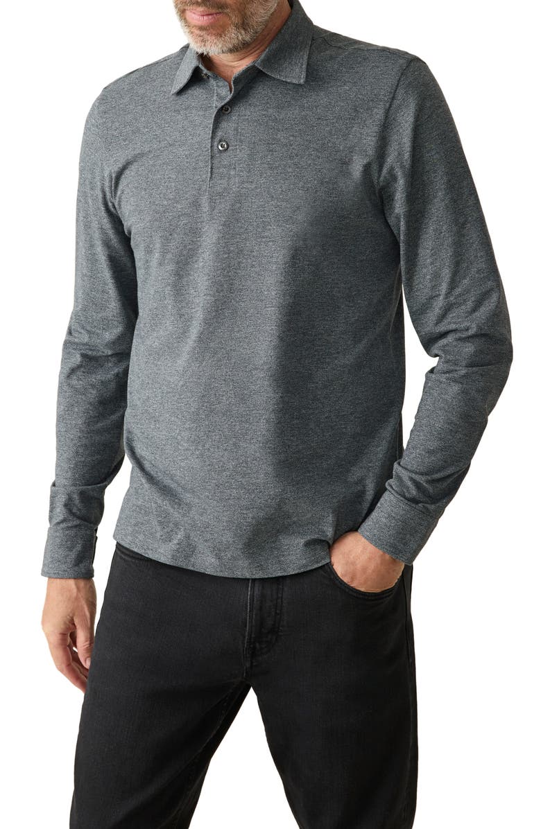 Faherty Movement Long Sleeve Piqué Polo, Main, color,