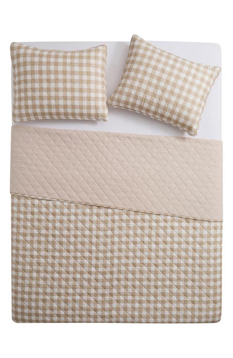 Gingham Quilt Set