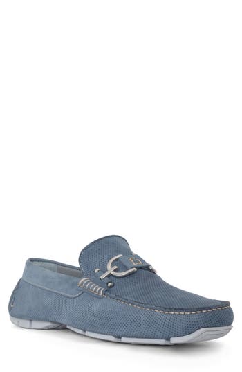 Donald Pliner Leather Driver In Denim