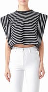Endless Rose Stripe Crop T-Shirt